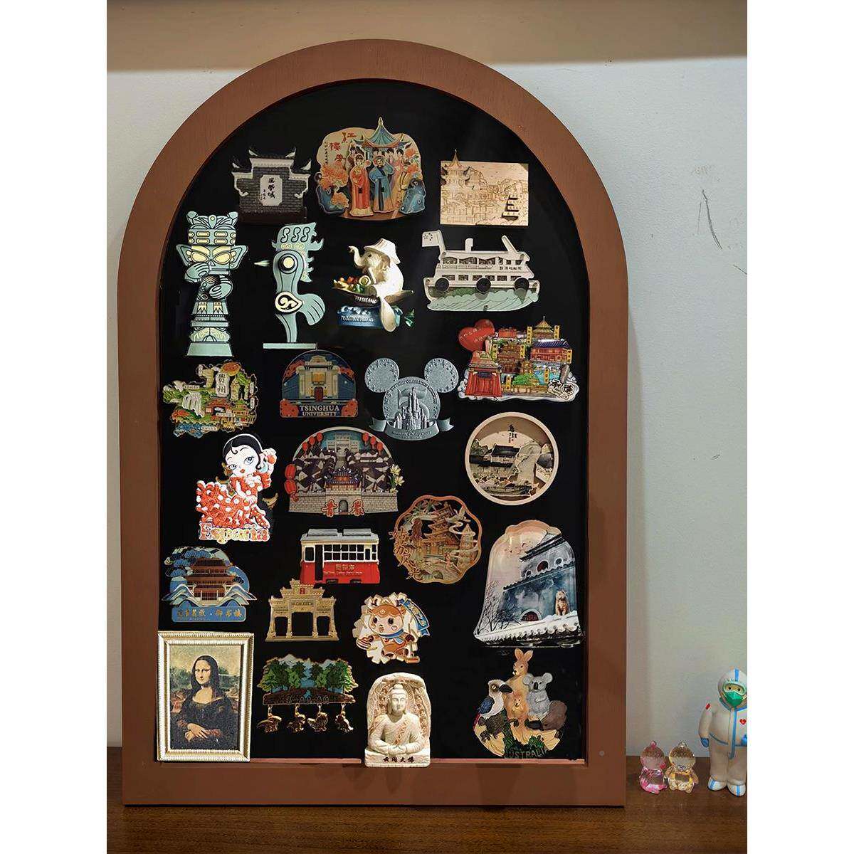 挂磁式磁19707铁磁吸冰箱贴展示板拱形拱吸门半圆磁吸小黑板