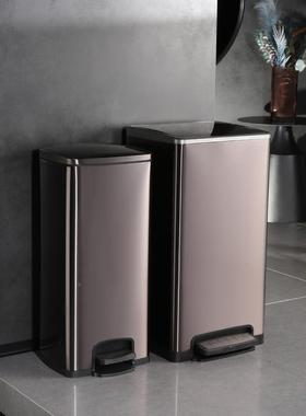 踩垃桶家脚踏式办公室圾大号46813商用卫生间带盖厨量房大容不用