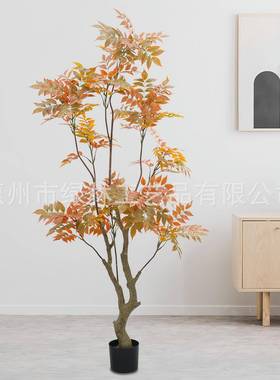 仿真漆木绿植栽室酒店饮盆餐橱窗装饰内83406网红造景