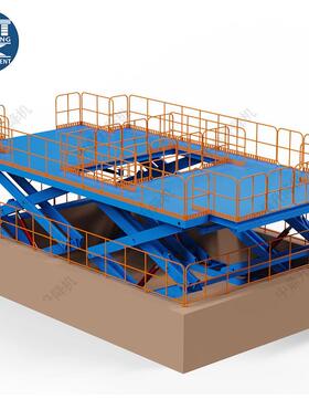 智立能体库固定剪叉式升降平台地54640降下管廊固定双动跨电剪叉