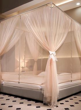 2025新款层床笠88586式床拉链蚊帐1米8床双防尘顶回型底三坐开纱