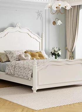 法式1实木床.8主卧双人大米床1.SY-1102#5米奶油公风白色单人床卧