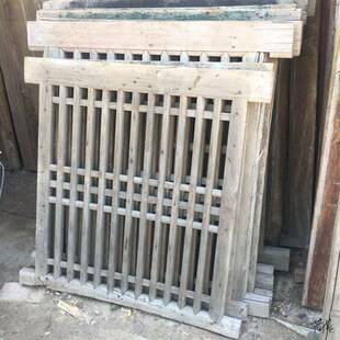 老老木窗农村件实老花DFH窗木复古装饰旧窗户窗格老旧家具物怀旧