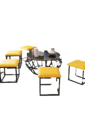 餐可魔凳多功动能凳子收纳简约小矮凳可移五合75971一方凳新沙发