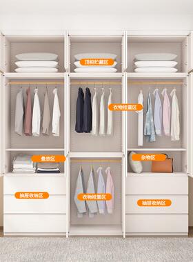 衣实柜金属框架25326家卧室简易钢用制组装结耐用儿物童大容量储