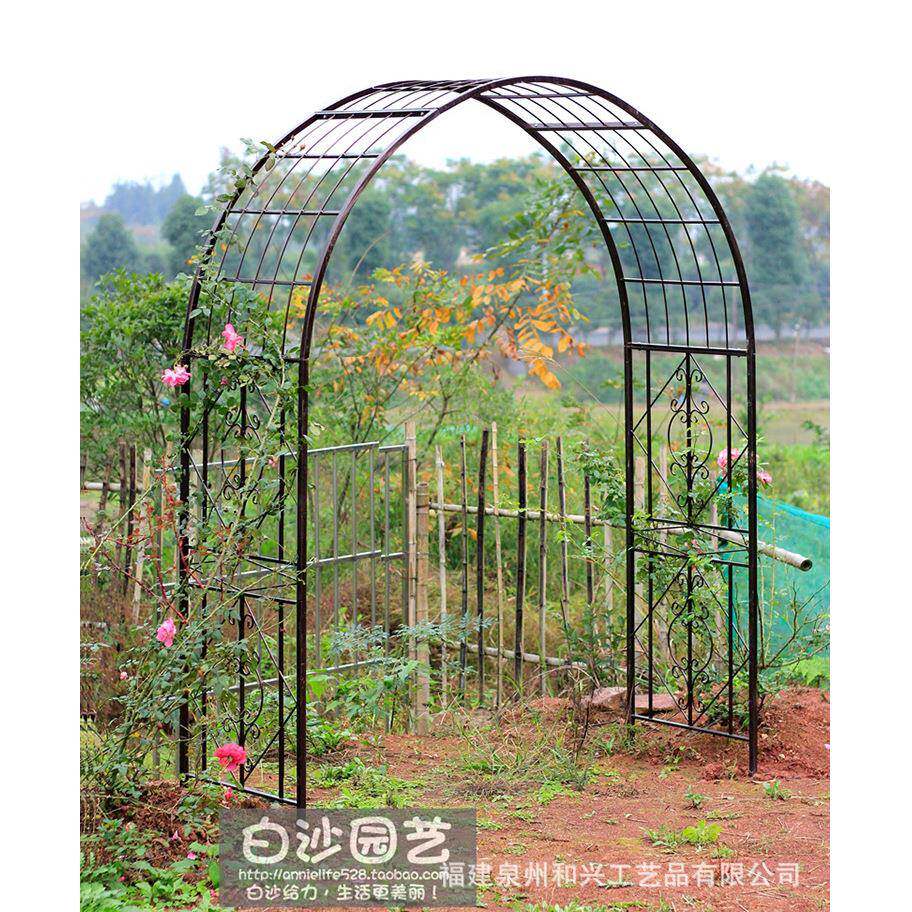 铁架艺拱形花藤月架拱门HX102269花铁线莲架支爬藤架欧式铁艺庭院
