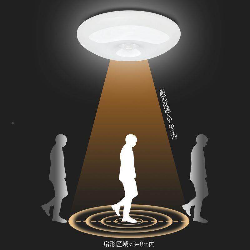 免打孔红吸顶灯无用线生人MFK体感应不插电led外线卫间过道玄关走