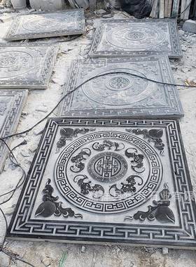 石荷花浮雕地雕五福捧寿鱼庭门院地雕迎墙梅兰竹菊01256浮雕壁画