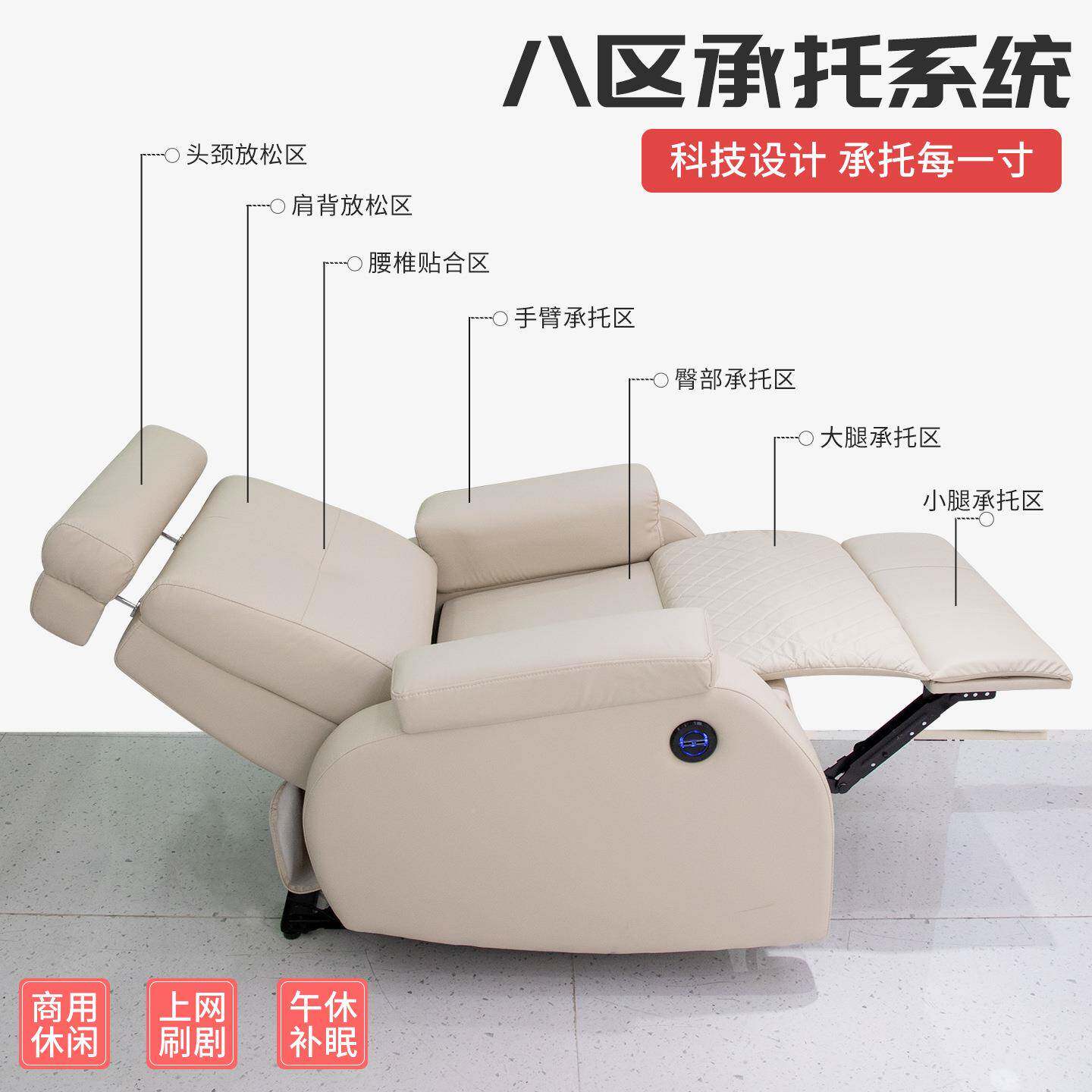 网发红功美发椅发廊烫染电动养发养椅XHS养馆电动头皮护理椅多能