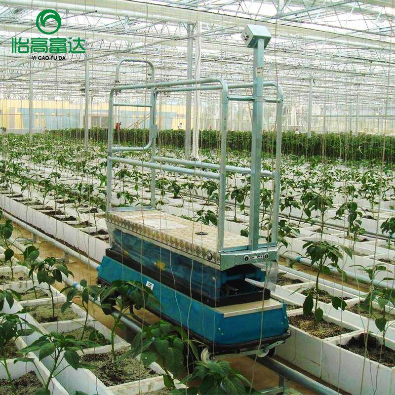 全自动轨道采摘车OPQ蔬菜棚升室瓜果采摘升降大机温小型移动降机