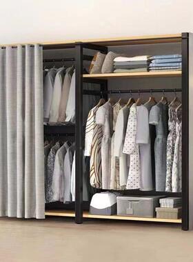 简装地家用衣架挂衣卧室收纳衣帽53916间架子组装衣架组合落衣帽