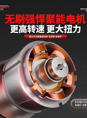 无刷电动扳手锂电充36112电式套冲击扳大风扭力汽修炮手架子工筒