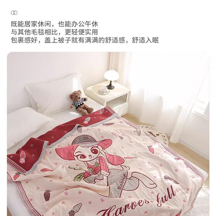 五层棉C纱布小盖毯新四款季气孔夏被柔FS757297软毛巾被午睡沙发