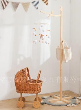 跨境小鸟落地床铃安支架架婴儿抚53395落地立式床铃支新生儿床幔
