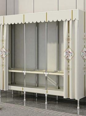 衣柜出14035租房简易家用管卧组装钢室架厚钢收纳衣橱耐用加加加