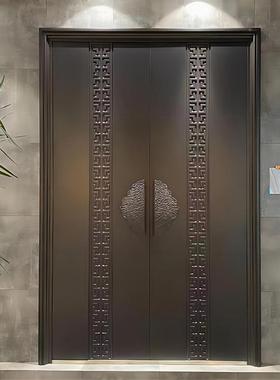 精雕铸铝不入户门双开门户农门村自建别墅大门锈钢庭院大防盗9791