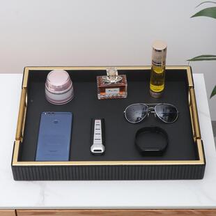 创意家茶收纳盘房柜间床头几SRD-WJTP皮质收纳盒玄关用杂物整理装