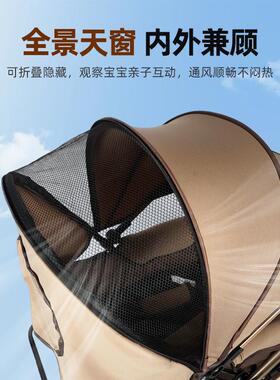 婴儿轮推17421可车景观双向坐躺轻便四橡胶宝宝手推车大空高间可