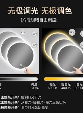 智能浴室镜镜手间感应触手摸灯洗化QOF妆防雾定制洗台洗漱台玻璃