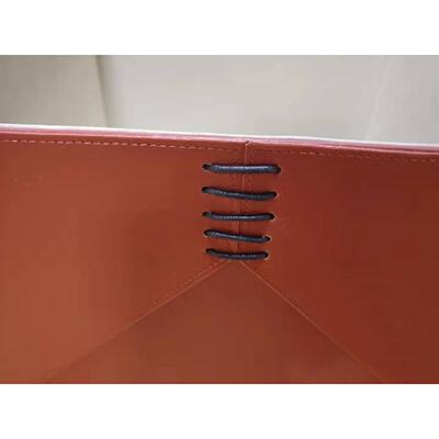 1636装衣帽间皮制收纳箱家用房衣柜软整理储物箱酒店样板装饰盒箱