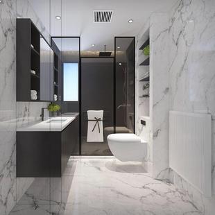 北京全屋定制实木多层板柜体肤感烤漆门板岩石板台面浴室柜