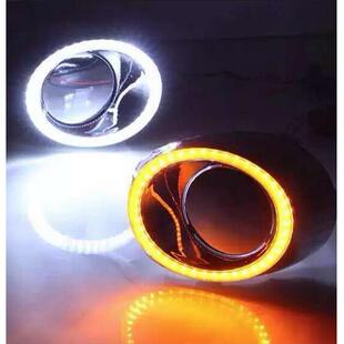 适用于14-15款欧蓝德日行灯日间行车灯改装雾灯框欧蓝德专用LED