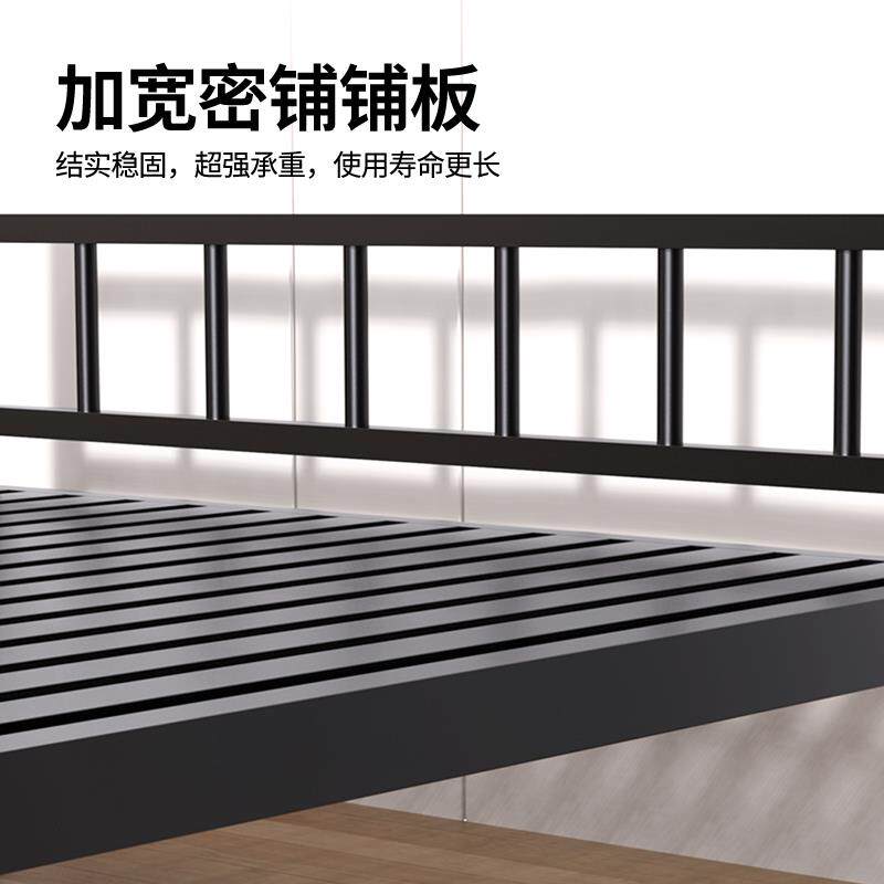单人铁床单层现代简约铁架床1.2米铁艺床简约加厚学生员工经济型
