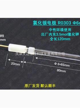 天津艾达恒晟氯化银参比电极R03036mmAg/AgCl盐桥原厂发货
