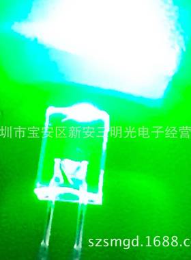 供应257方形白发翠绿色高亮发光二极管LED灯珠