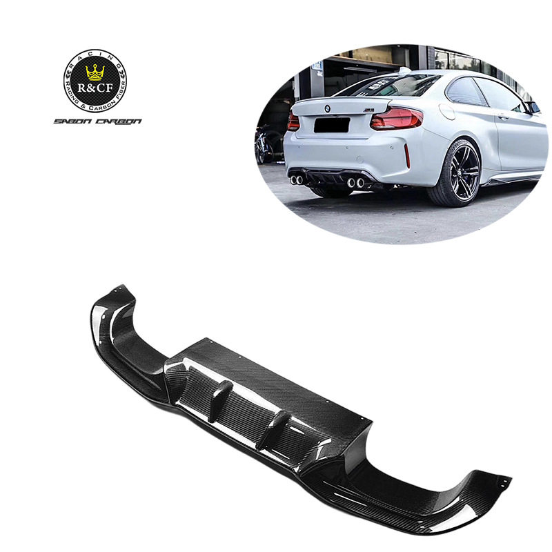 适用于宝马BMW F87 M2后唇 AKP款碳纤维后扰流改装件后杠支架