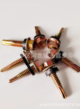 六角自攻自钻钻尾螺丝彩钢瓦螺钉ST4.25.56.3六角华司燕尾螺丝