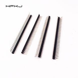 现货2.54mm单排弯针2.54间距1 40PIN正弯反弯排针连接器ROSH镀金