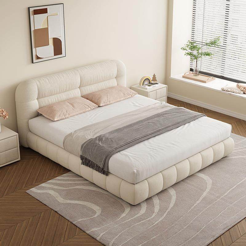 法式奶油风床现代简约猫爪布泡芙床卧室主卧落地床软包科技布艺床,工业油品/胶粘/化学/实验室用品,其他实验室设备,淘宝优惠券,粉丝福利购,淘宝优惠卷