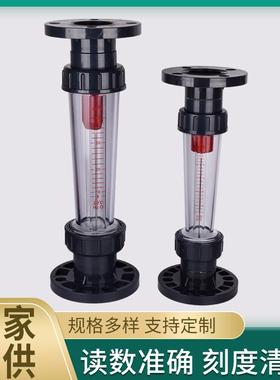 PVC塑料法兰式转子流量计LZS-25/32/40/50/65LFS/LZB/浮子液体水