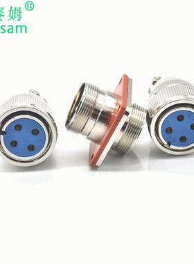 真空气密性玻璃烧结穿墙式公母接插件MX23-4P两头接线