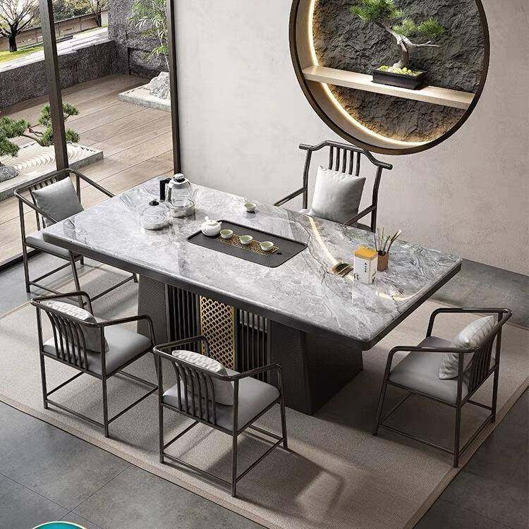 轻奢岩板茶桌椅组合办公室家用阳台茶台中式功夫泡茶桌烧水壶一体,节庆用品/礼品,新娘配件,淘宝优惠券,粉丝福利购,淘宝优惠卷