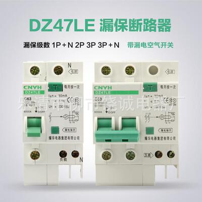 耀华电器小型家用漏电保护器DZ47LE-631P+N2P3P3P+N4P供应