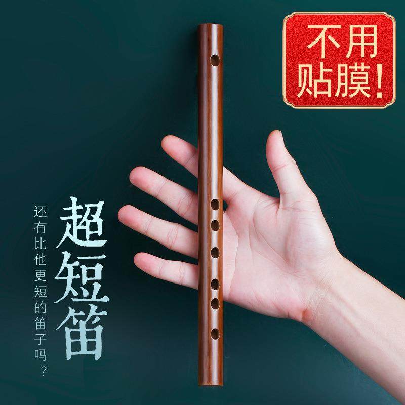 迷你短笛无膜孔初学横笛入门竹笛小笛子随身易学口袋乐器古风一件