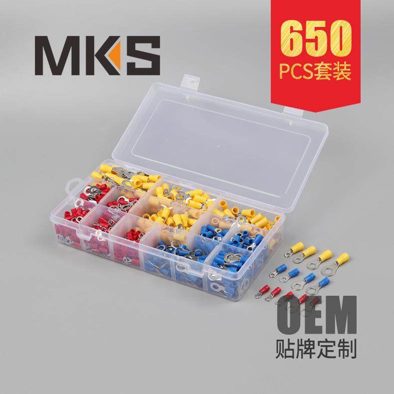 电商盒装连接端子组合650pcs套装冷压接线端子直销