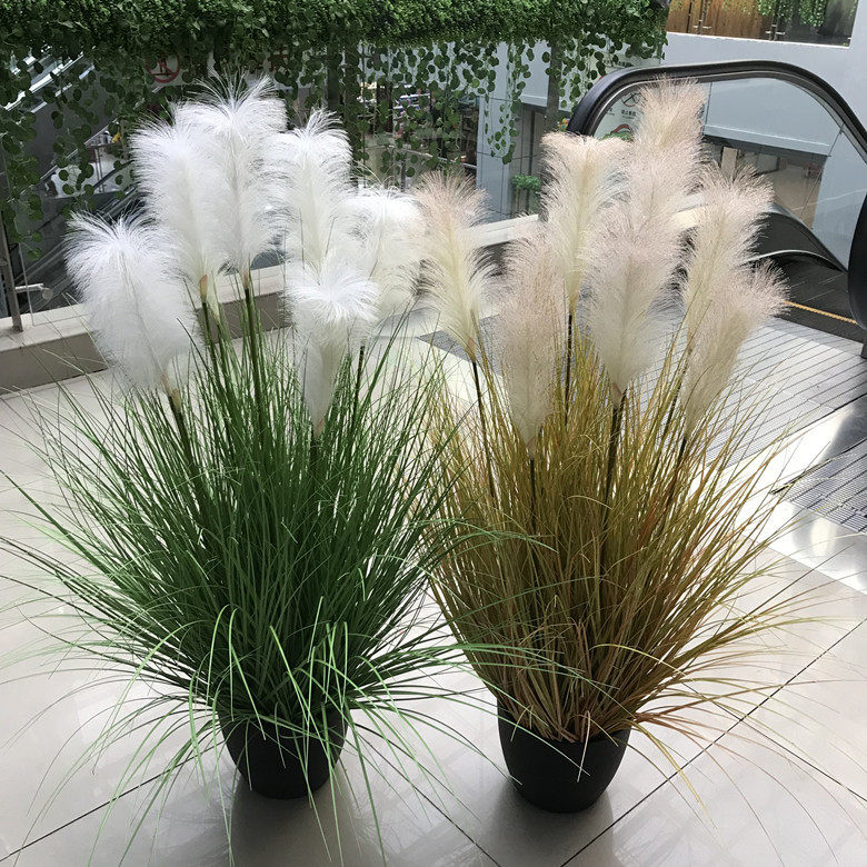 盆栽干花假花花艺道具狗尾草水生套装装饰风花卉绿套装跨境