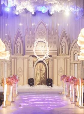 礼婚庆路灯发光牡花丹瓣透引明花发光蝴蝶婚路FCL引婚庆道具路引