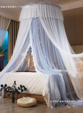 新款公主风吊顶.蚊帐圆吊帐43293床15米1.8落地家用1.2米免装2顶