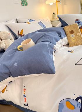 81笠床/1001.2棉儿童床米学全1生.51.卡通上下床四件件套纯棉纯棉