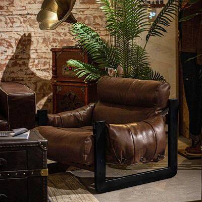 懒人沙发单家用厅休闲复古设沙计师65217轻奢人泽西岛发客椅躺椅