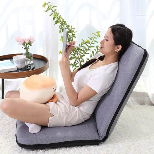 懒人ZOM垫发可躺折可睡榻榻米可叠学生宿舍床上靠沙背椅飘窗坐阅