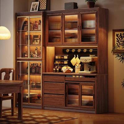 黑胡餐边柜20429置物架多功能展示柜靠体墙一桃收纳柜子客厅柜茶