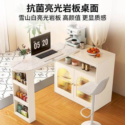 岩板吧台桌用客厅中岛家台餐桌实餐边柜奶油风小断81158户木型阳