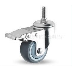 中型轻万TPR静轮音脚1.5寸固轮拖车滑向轮推车家具轮脚型手架耐磨