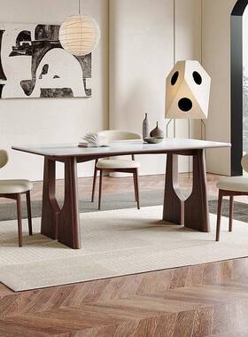 中古实木餐桌椅2025新款法复风黑色网红FQW小户古型日式奶油系客