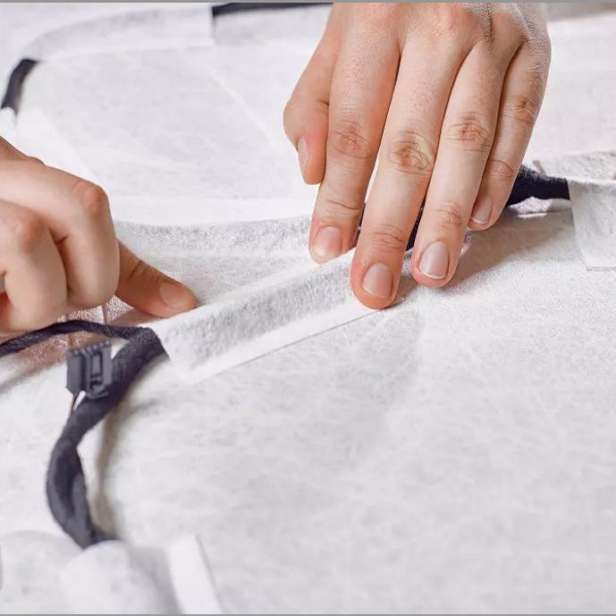 5胶1108部白色绒布汽车543线束内固定带50118低VOC线束固定